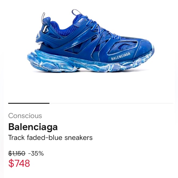 Balenciaga Faded Blue Track Sneakers - Picture 5 of 9